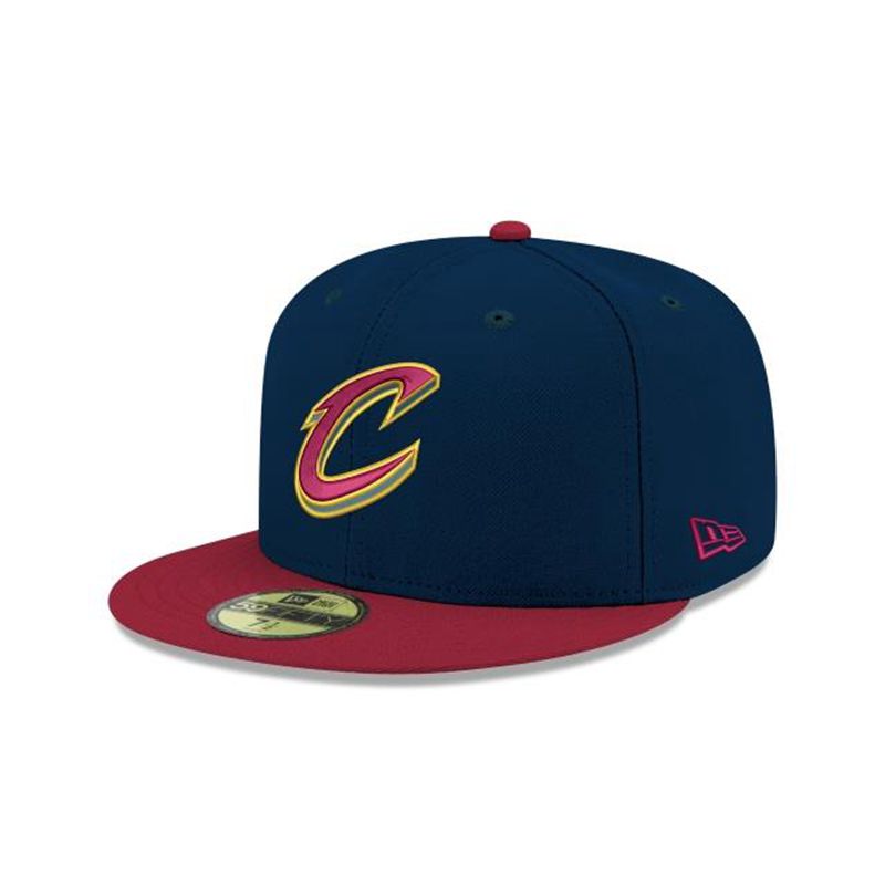 NBA Cleveland Cavaliers 2tone 59Fifty Fitted (ZCB3705) - Blue New Era Caps